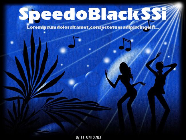 Speedo Black SSi example