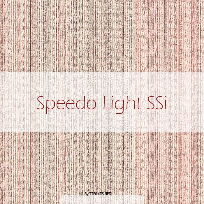 Speedo Light SSi example