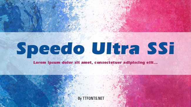 Speedo Ultra SSi example