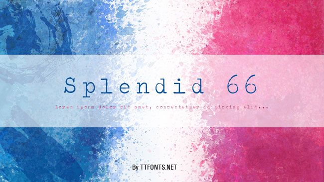 Splendid 66 example