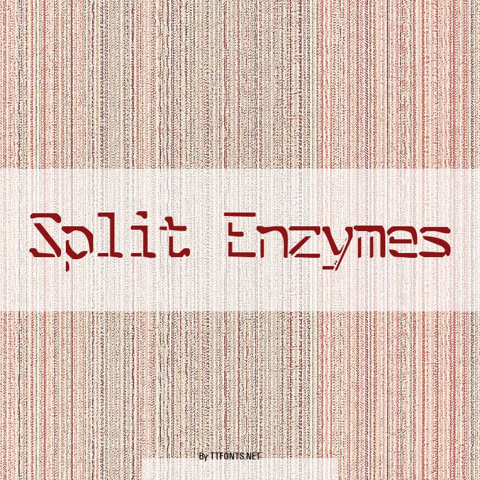 Split Enzymes example