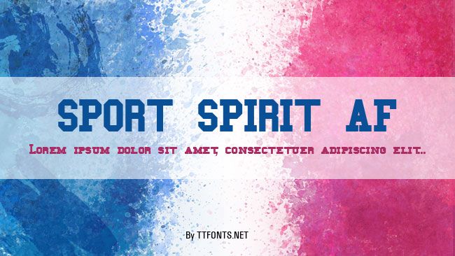 SPORT SPIRIT AF example