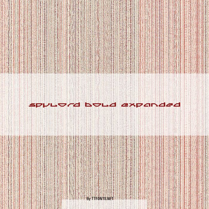 Spylord Bold Expanded example