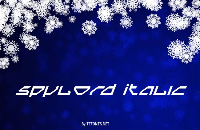 Spylord Italic example