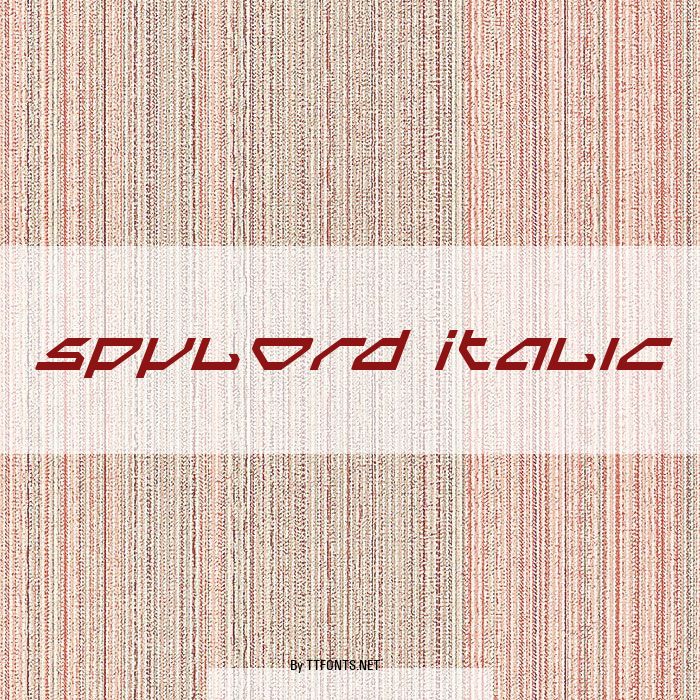 Spylord Italic example