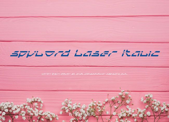 Spylord Laser Italic example