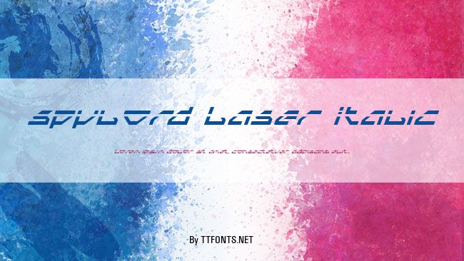 Spylord Laser Italic example