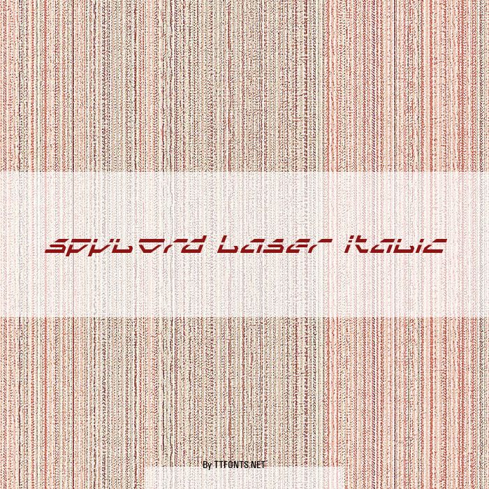 Spylord Laser Italic example