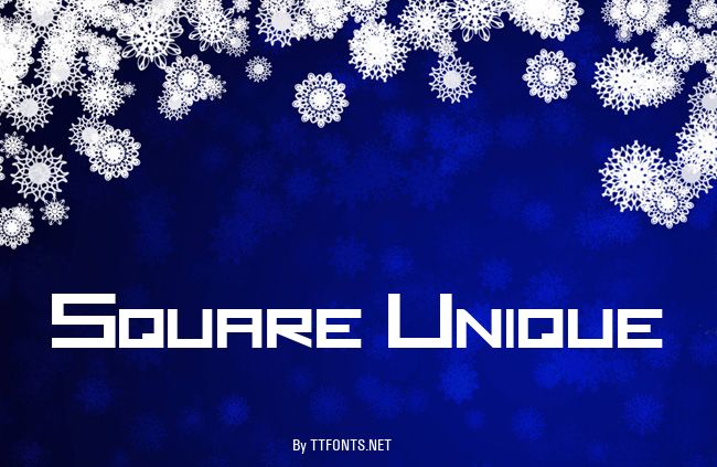 Square Unique example