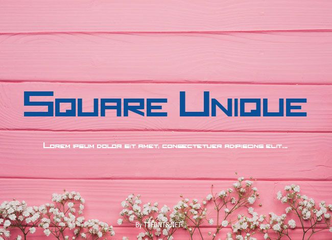 Square Unique example
