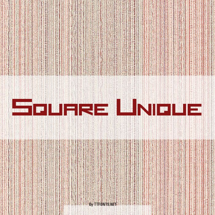 Square Unique example