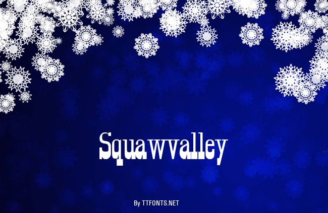 Squawvalley example