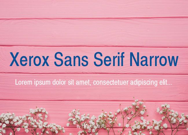 Xerox Sans Serif Narrow example