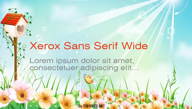 Xerox Sans Serif Wide example