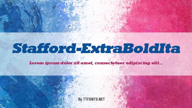 Stafford-ExtraBoldIta example