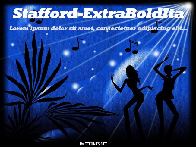 Stafford-ExtraBoldIta example