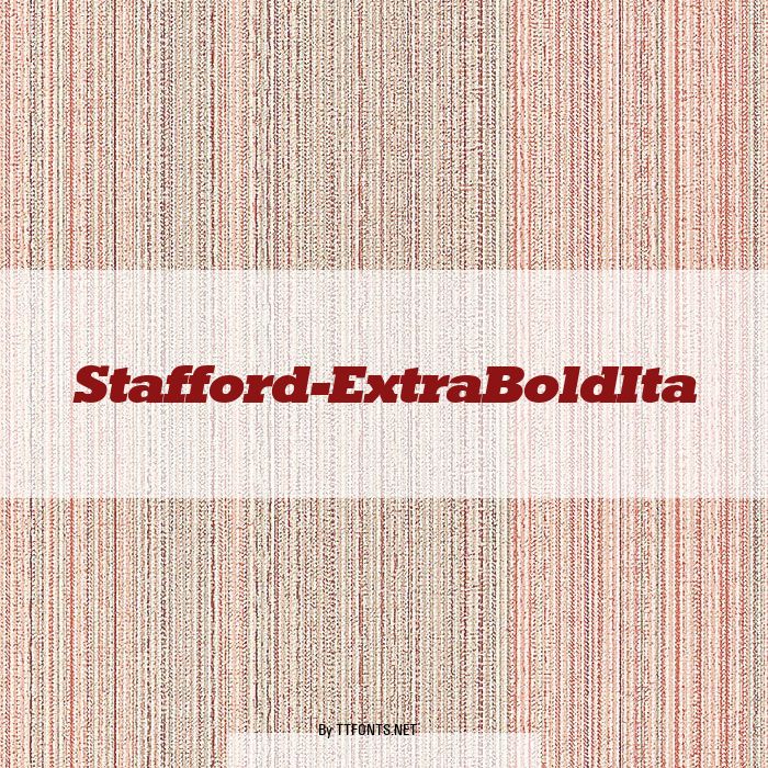 Stafford-ExtraBoldIta example