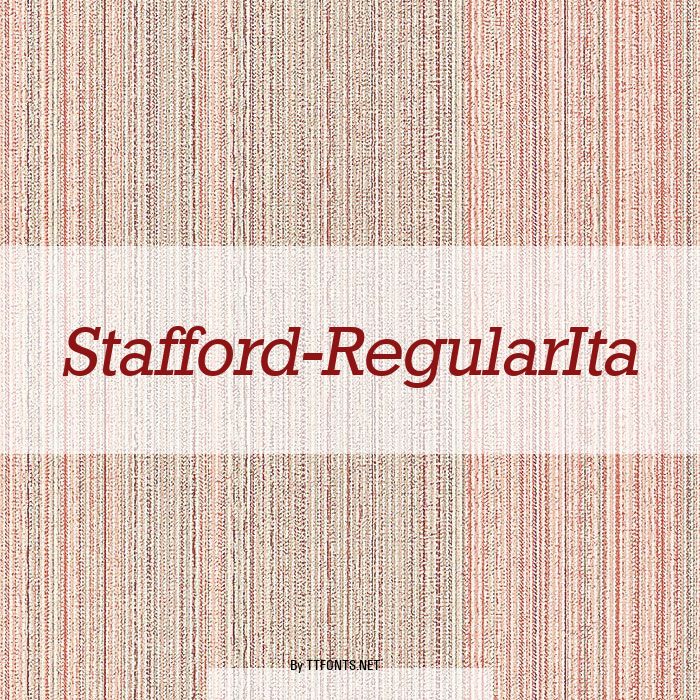 Stafford-RegularIta example