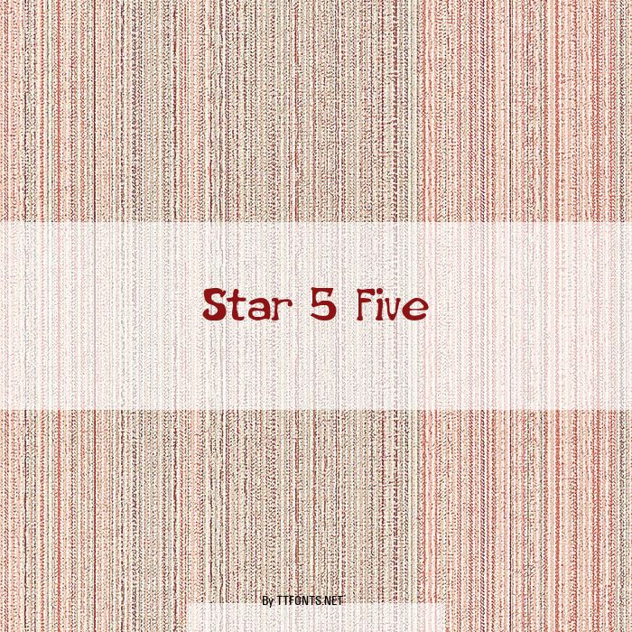 Star 5 Five example
