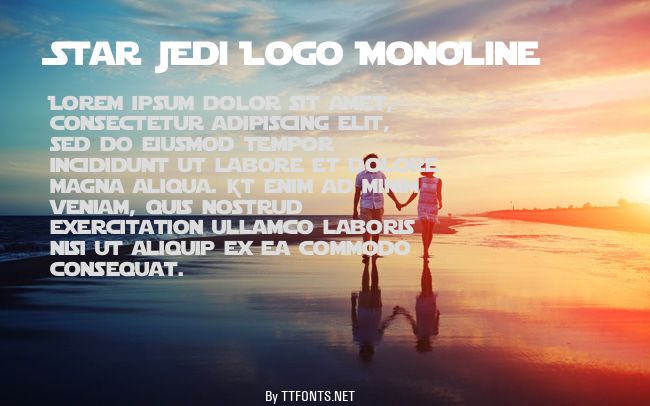 Star Jedi Logo MonoLine example