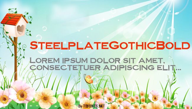 SteelplateGothicBold example
