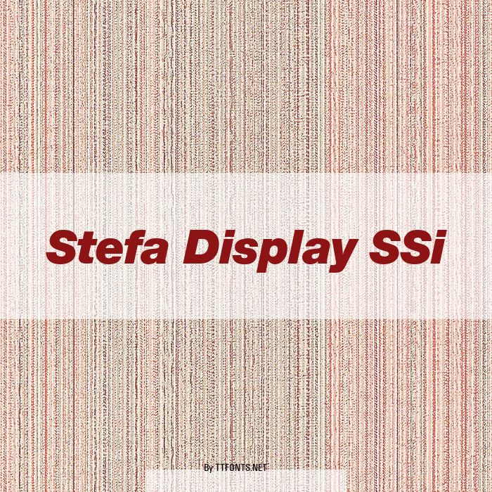 Stefa Display SSi example