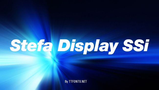 Stefa Display SSi example