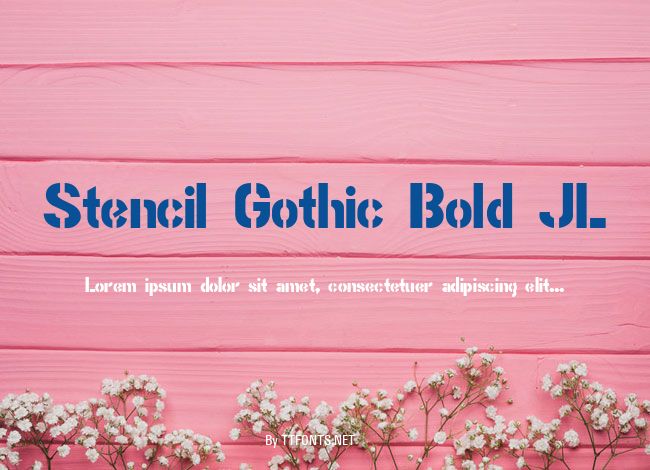 Stencil Gothic Bold JL example