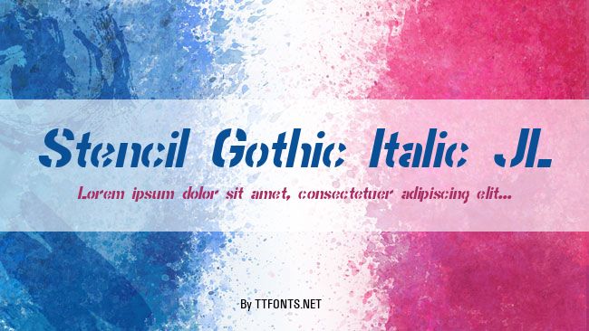Stencil Gothic Italic JL example