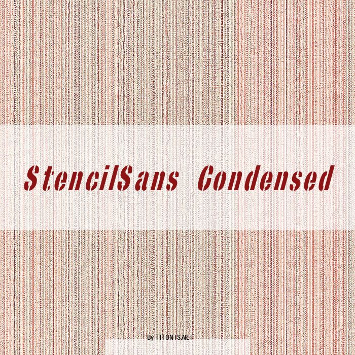 StencilSans Condensed example