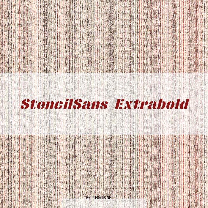 StencilSans Extrabold example