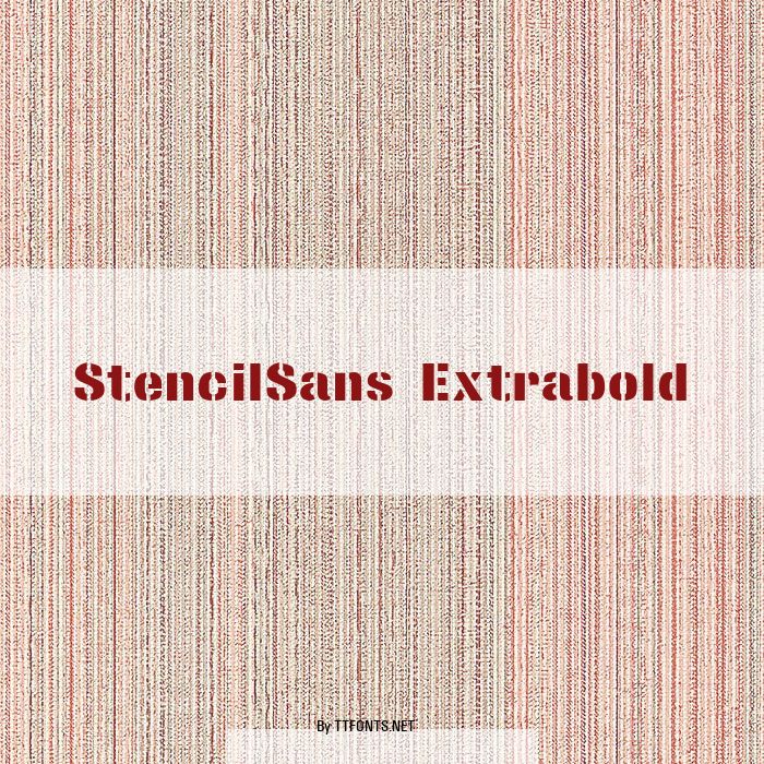 StencilSans Extrabold example