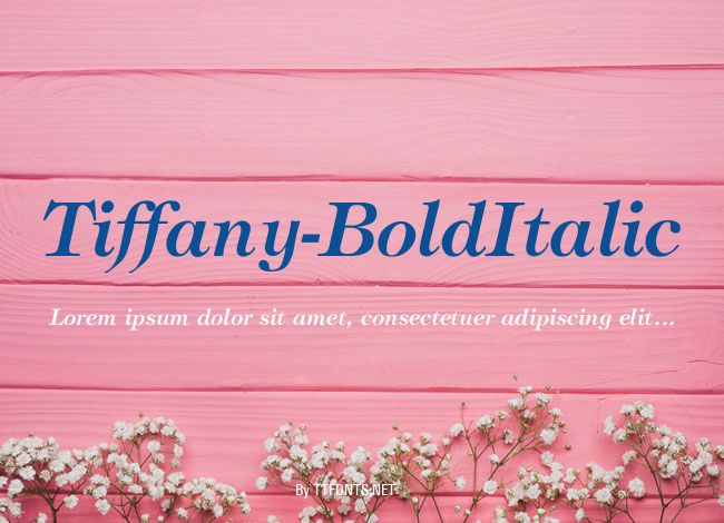 Tiffany-BoldItalic example