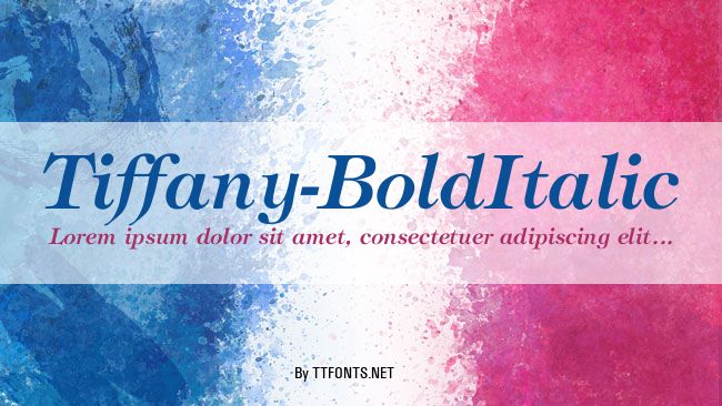Tiffany-BoldItalic example