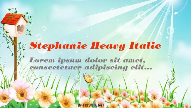 Stephanie Heavy Italic example