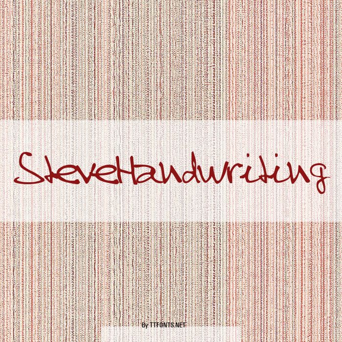 SteveHandwriting example