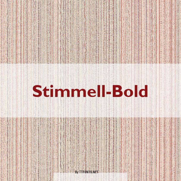 Stimmell-Bold example