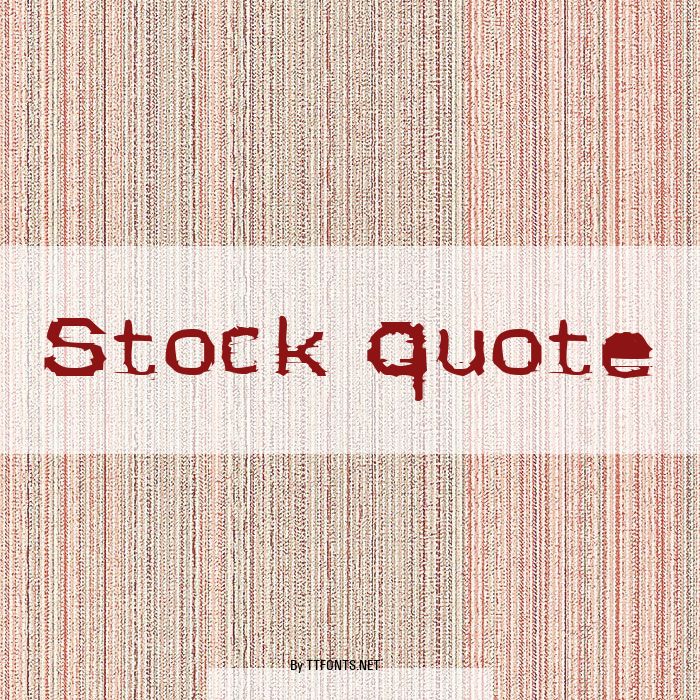 Stock Quote example