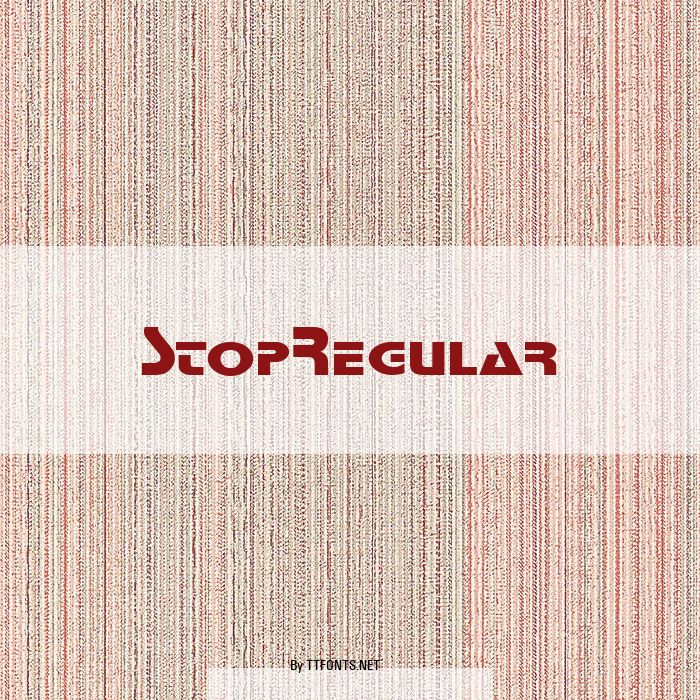 StopRegular example
