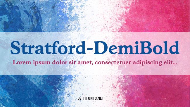 Stratford-DemiBold example