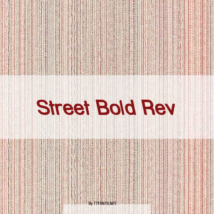 Street Bold Rev example