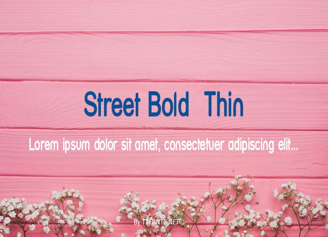 Street Bold  Thin example