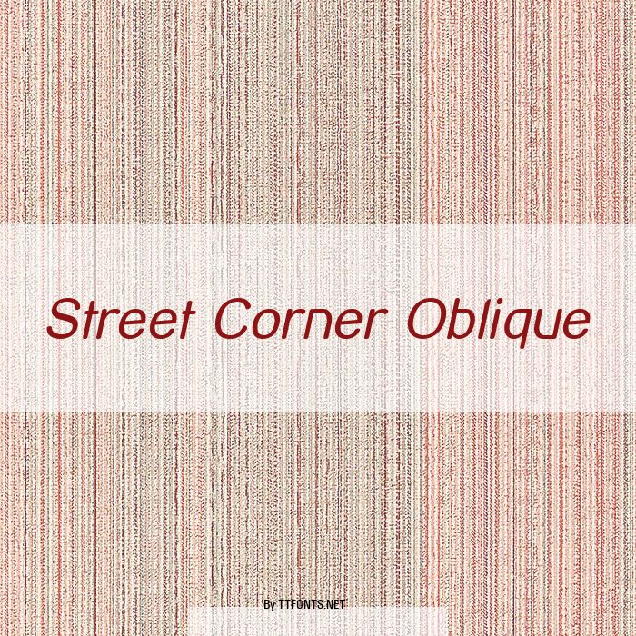 Street Corner Oblique example