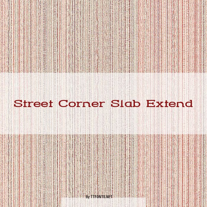 Street Corner Slab Extend example