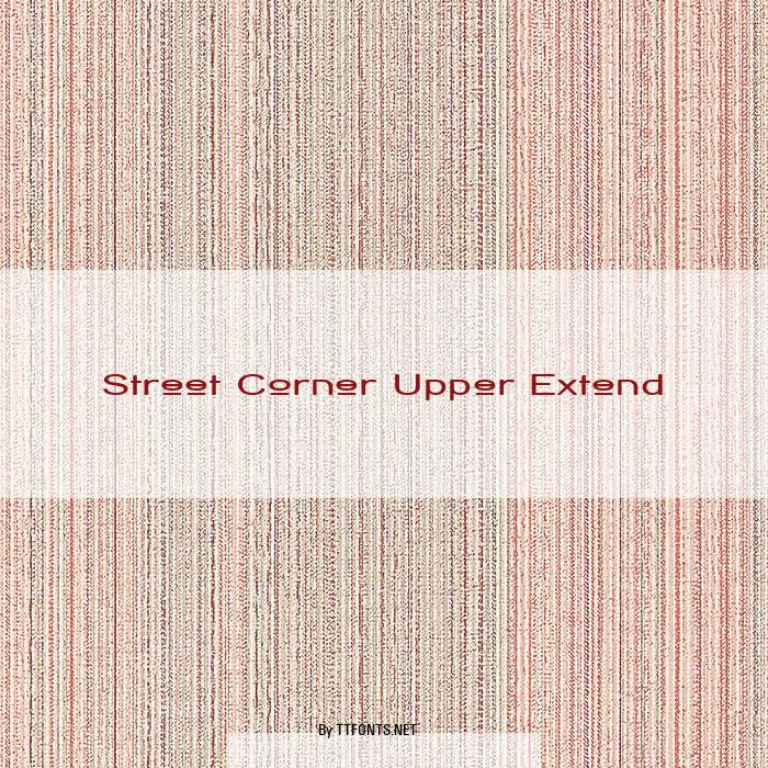 Street Corner Upper Extend example