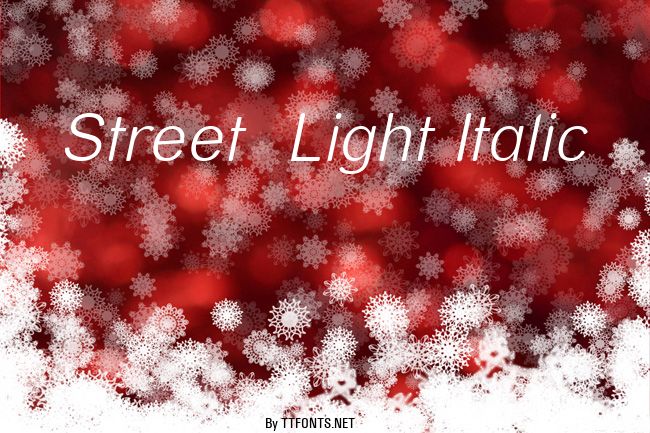 Street  Light Italic example