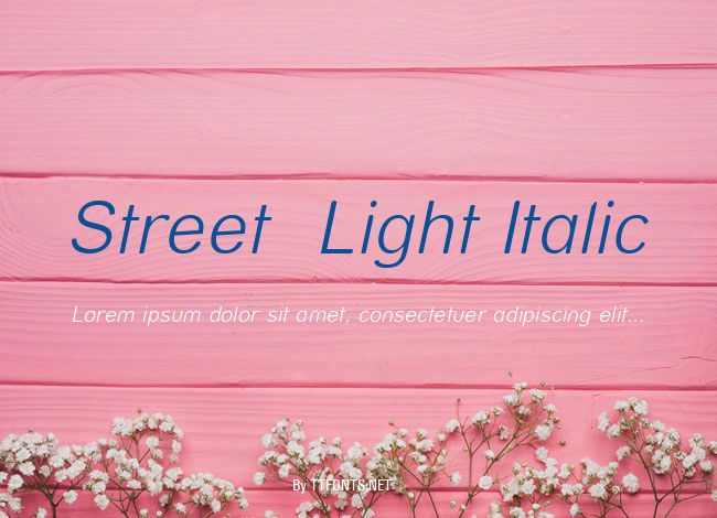 Street  Light Italic example
