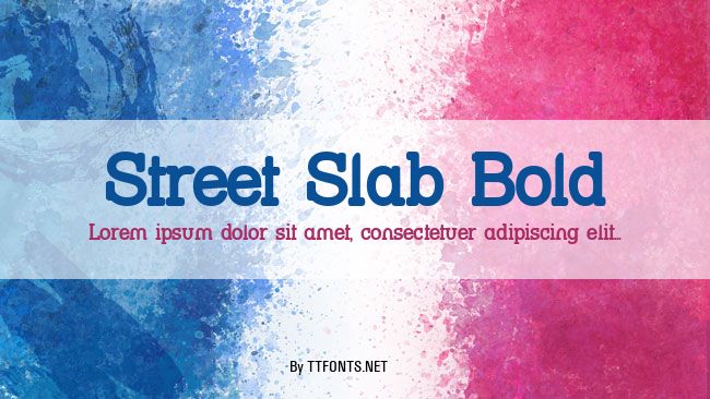Street Slab Bold example