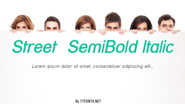 Street  SemiBold Italic example