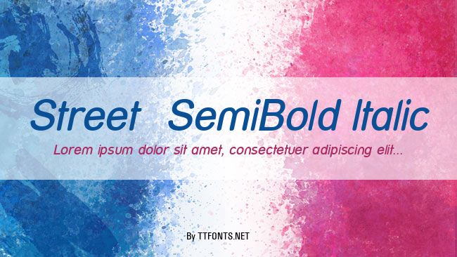 Street  SemiBold Italic example